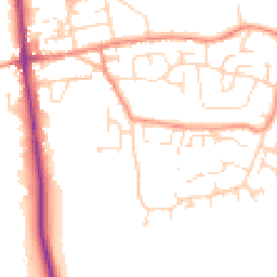 Daytime road noise heatmap for S45 9RW