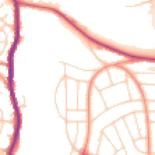 Daytime road noise heatmap for S5 0AG
