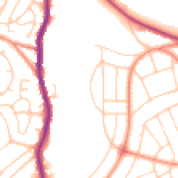 Daytime road noise heatmap for S5 0AH