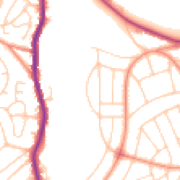 Daytime road noise heatmap for S5 0AJ