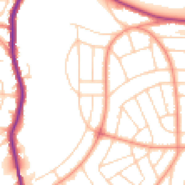 Daytime road noise heatmap for S5 0AP