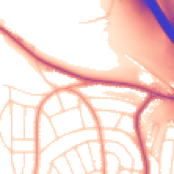 Daytime road noise heatmap for S5 0AR