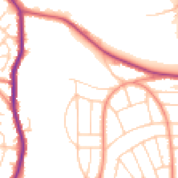 Daytime road noise heatmap for S5 0AT