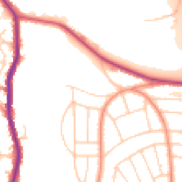 Daytime road noise heatmap for S5 0AU