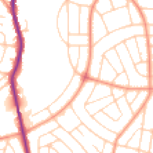Daytime road noise heatmap for S5 0DA