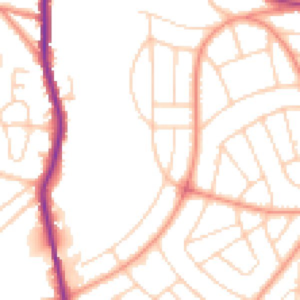 Daytime road noise heatmap for S5 0DB