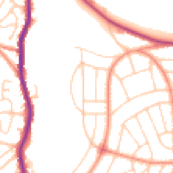 Daytime road noise heatmap for S5 0DE