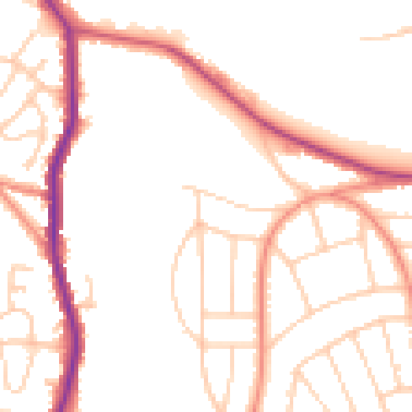 Daytime road noise heatmap for S5 0DF
