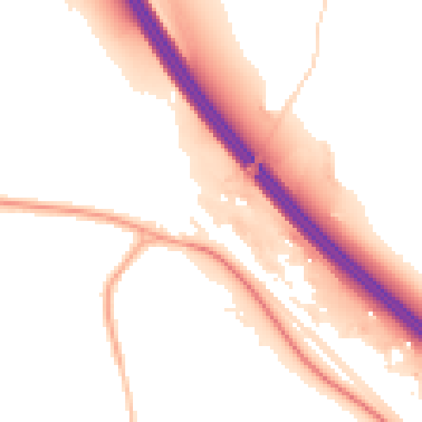 Night-time road noise heatmap for S5 0DP