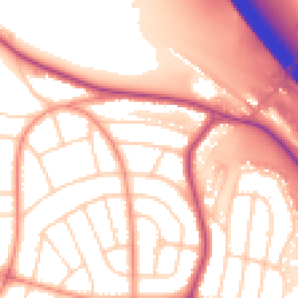 Daytime road noise heatmap for S5 0DX