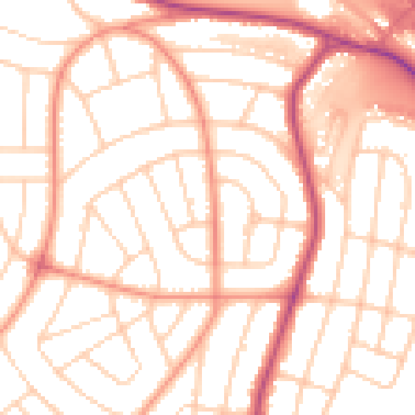 Daytime road noise heatmap for S5 0EE