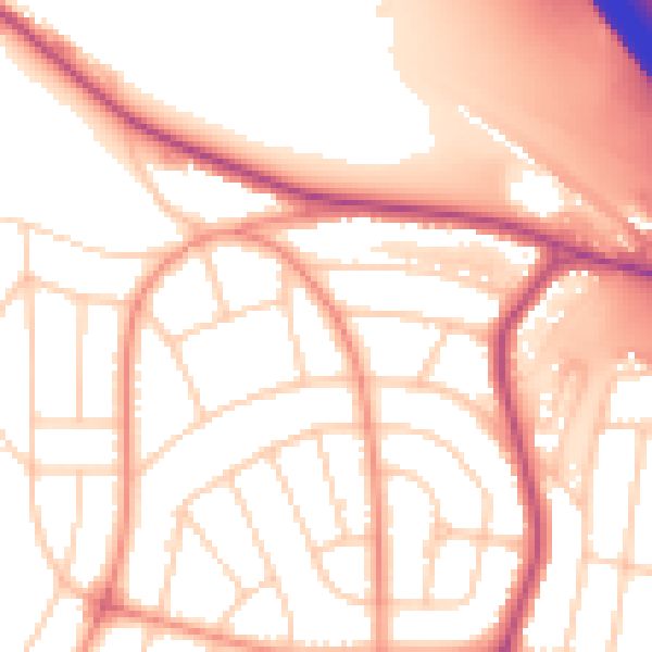 Daytime road noise heatmap for S5 0EH