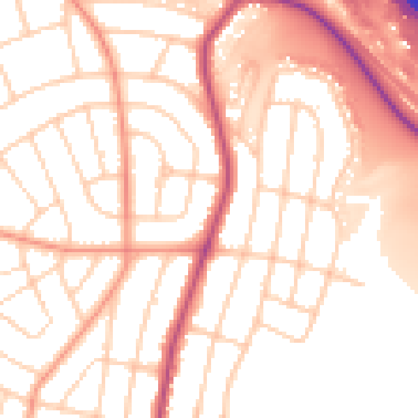 Daytime road noise heatmap for S5 0EP