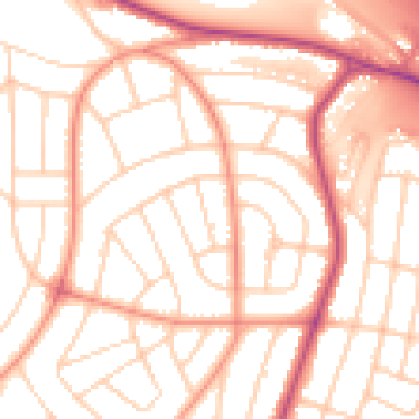 Daytime road noise heatmap for S5 0GZ