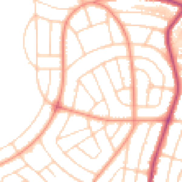 Daytime road noise heatmap for S5 0HB