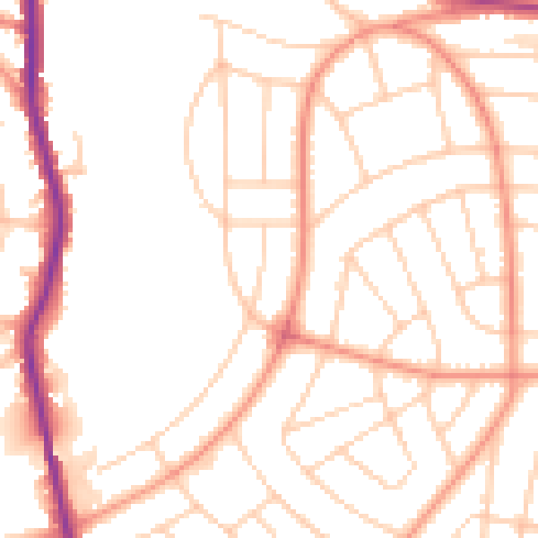 Daytime road noise heatmap for S5 0HJ