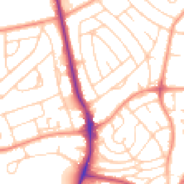 Daytime road noise heatmap for S5 0NN