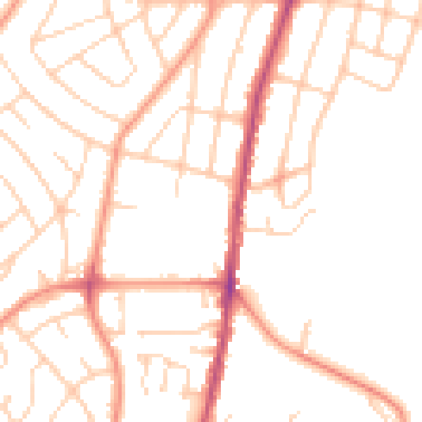 Daytime road noise heatmap for S5 0PL