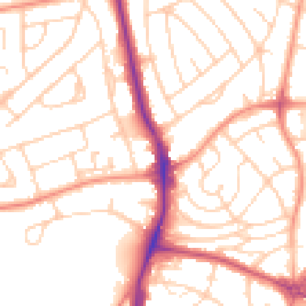 Daytime road noise heatmap for S5 0QF