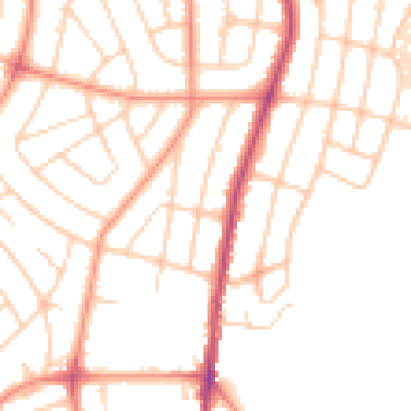 Daytime road noise heatmap for S5 0RU