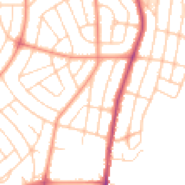 Daytime road noise heatmap for S5 0SA