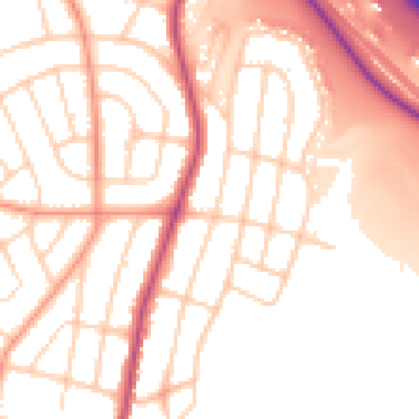 Daytime road noise heatmap for S5 0TS