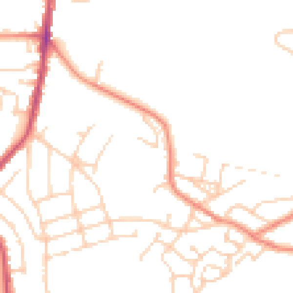 Daytime road noise heatmap for S5 6EA
