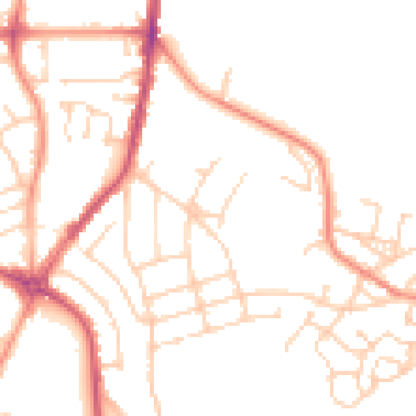 Daytime road noise heatmap for S5 6FL