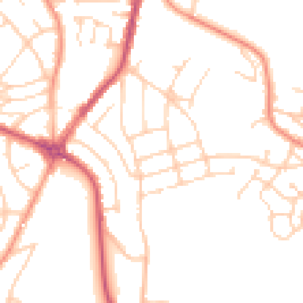 Daytime road noise heatmap for S5 6GA
