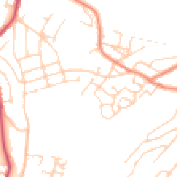 Daytime road noise heatmap for S5 6GE