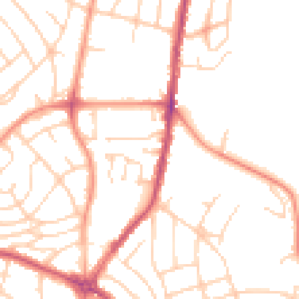 Daytime road noise heatmap for S5 6GY