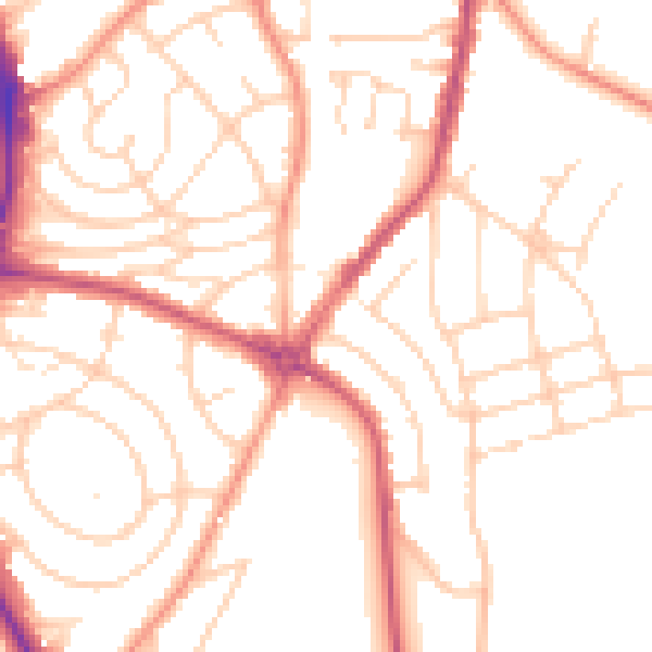 Daytime road noise heatmap for S5 6HL