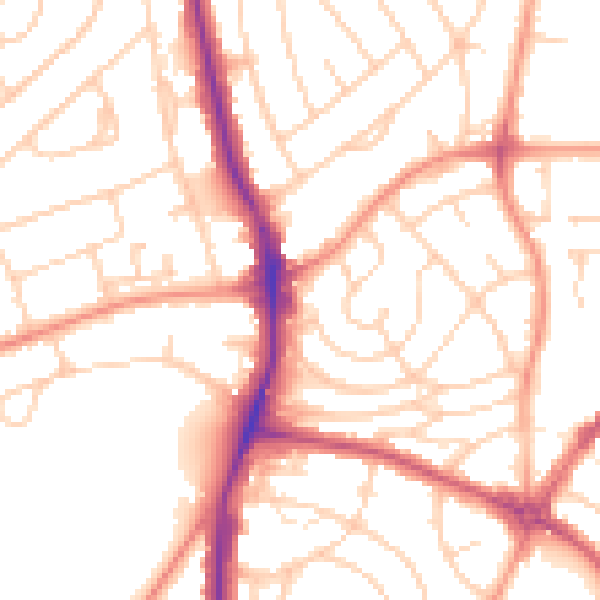 Daytime road noise heatmap for S5 6LH