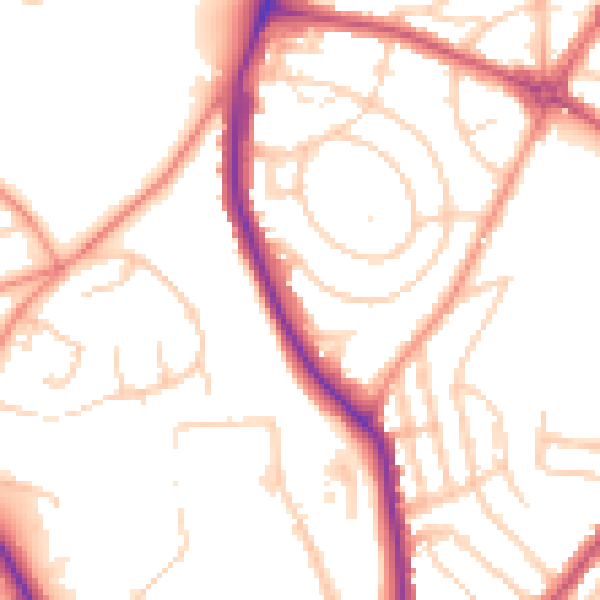 Daytime road noise heatmap for S5 6SH