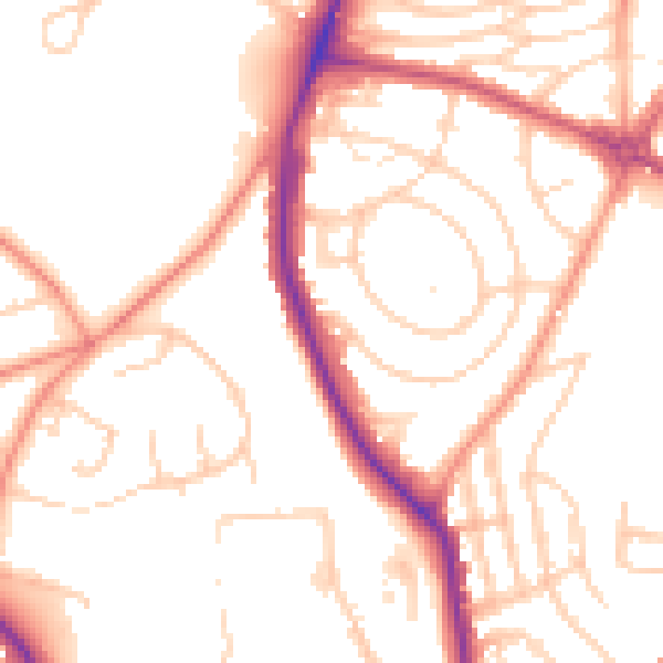 Daytime road noise heatmap for S5 6SJ