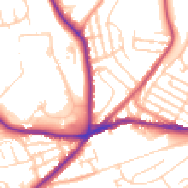 Daytime road noise heatmap for S5 6UA