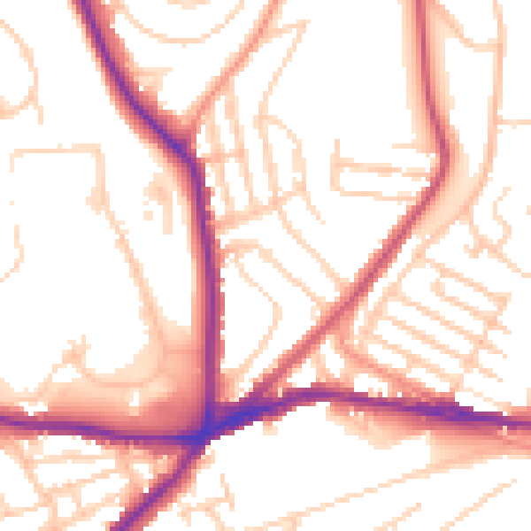 Daytime road noise heatmap for S5 6UN