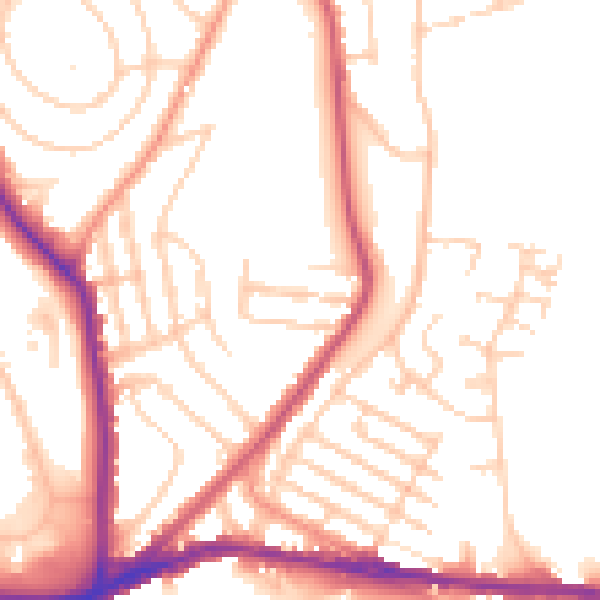 Daytime road noise heatmap for S5 6WG