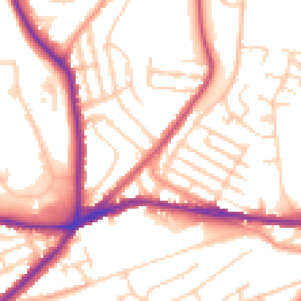 Daytime road noise heatmap for S5 6WT