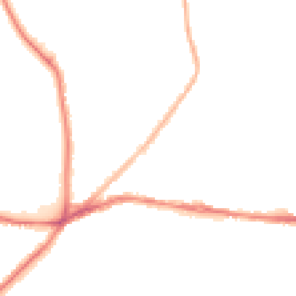 Night-time road noise heatmap for S5 6WX