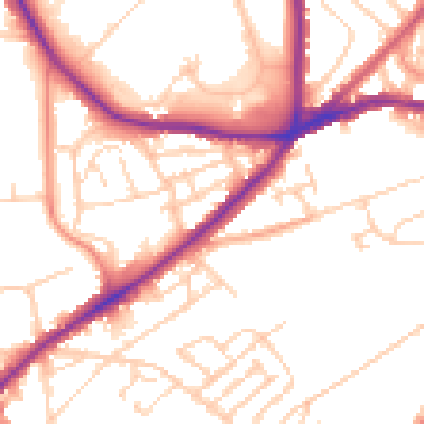 Daytime road noise heatmap for S5 7AA