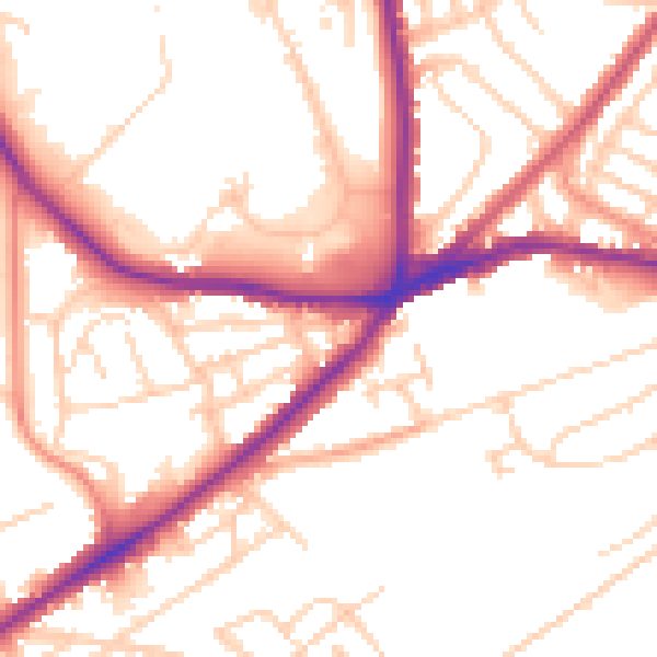 Daytime road noise heatmap for S5 7AG