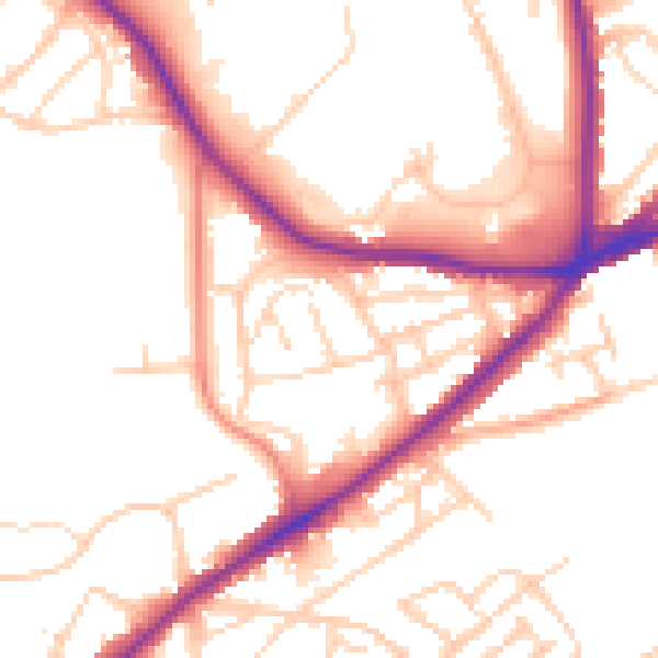 Daytime road noise heatmap for S5 7AZ