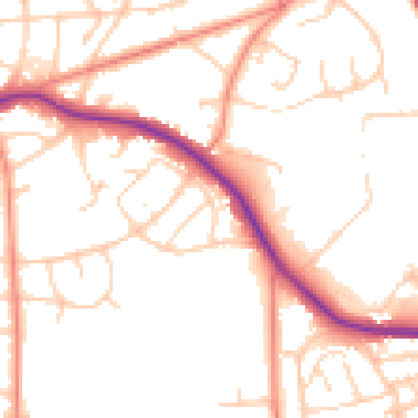 Daytime road noise heatmap for S5 7DG