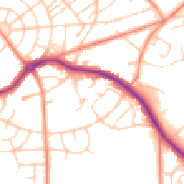 Daytime road noise heatmap for S5 7DS