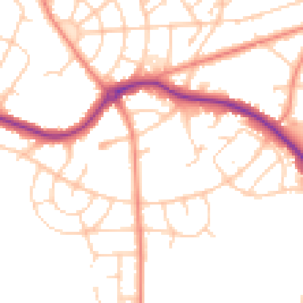 Daytime road noise heatmap for S5 7JL