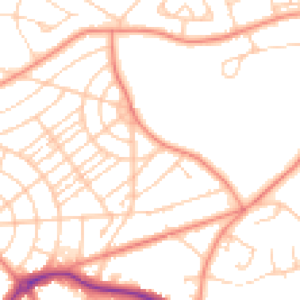 Daytime road noise heatmap for S5 7PA