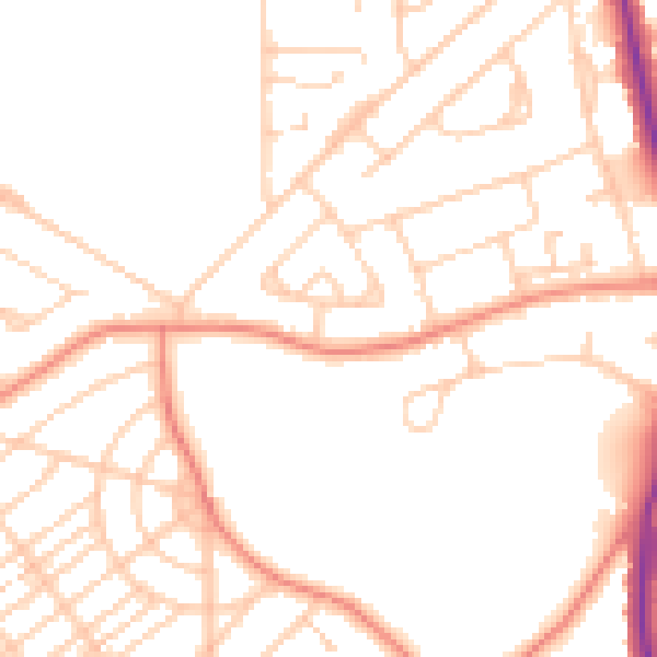Daytime road noise heatmap for S5 7SZ