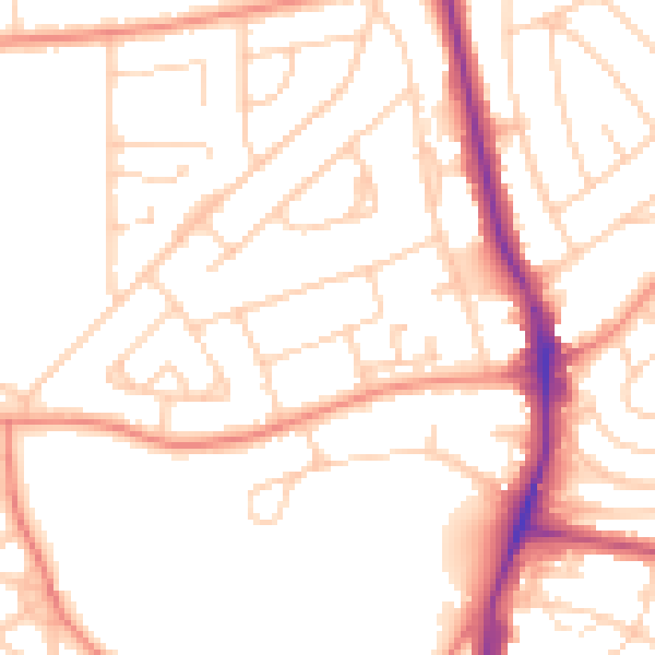 Daytime road noise heatmap for S5 7TE