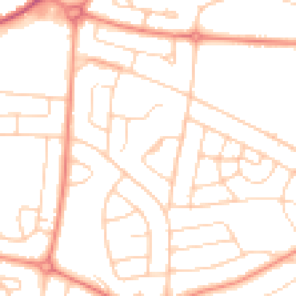 Daytime road noise heatmap for S5 8BP
